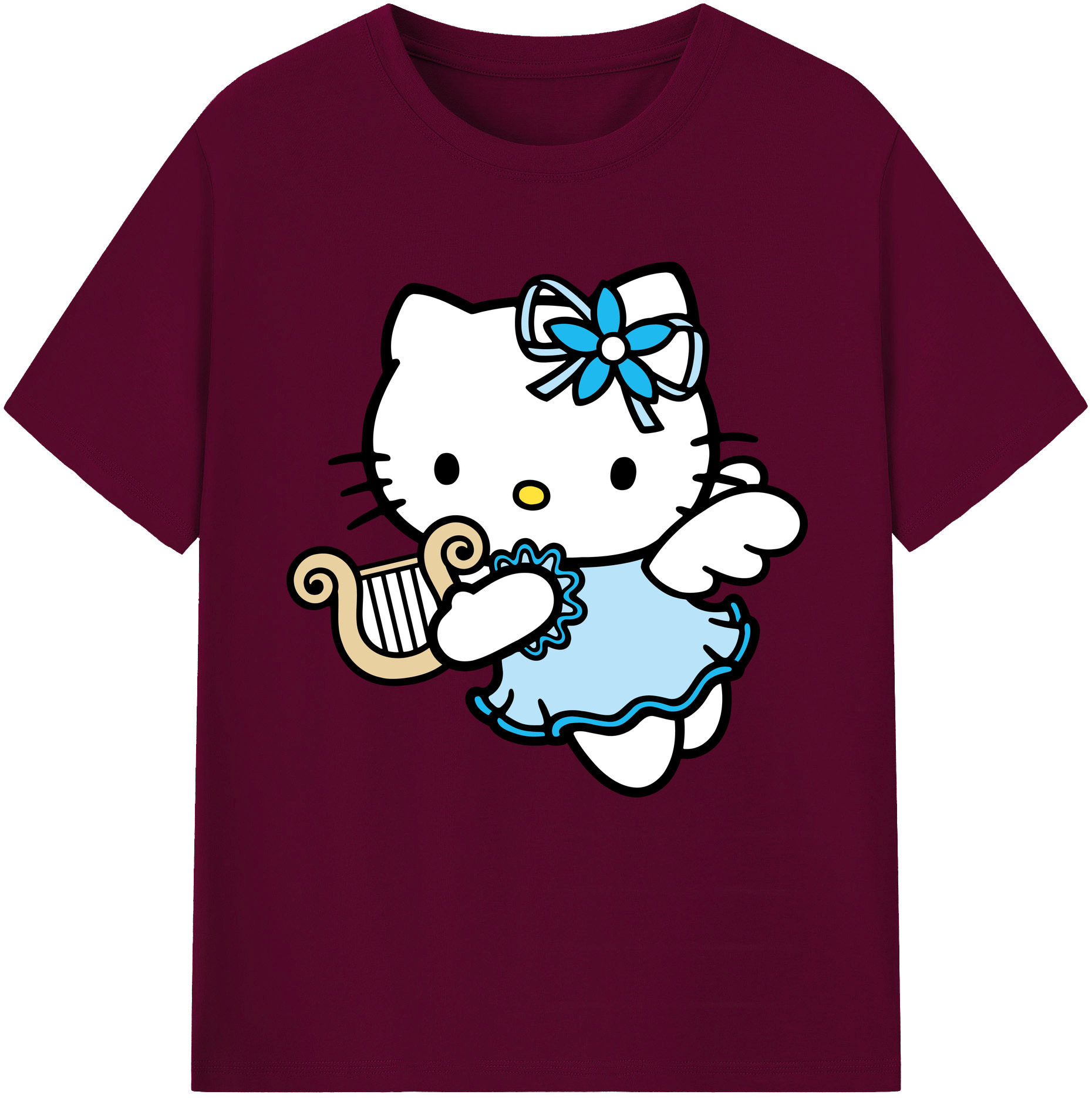 （画像用） Hello Kitty ハローキティ レディースカジュアルプリントTシャツ（綿100％）